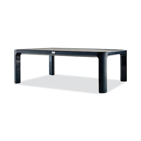 3M Adjustable Monitor Stand, 16x12x1.75" to 5.5", Black, Supports 20 lbs MS85B